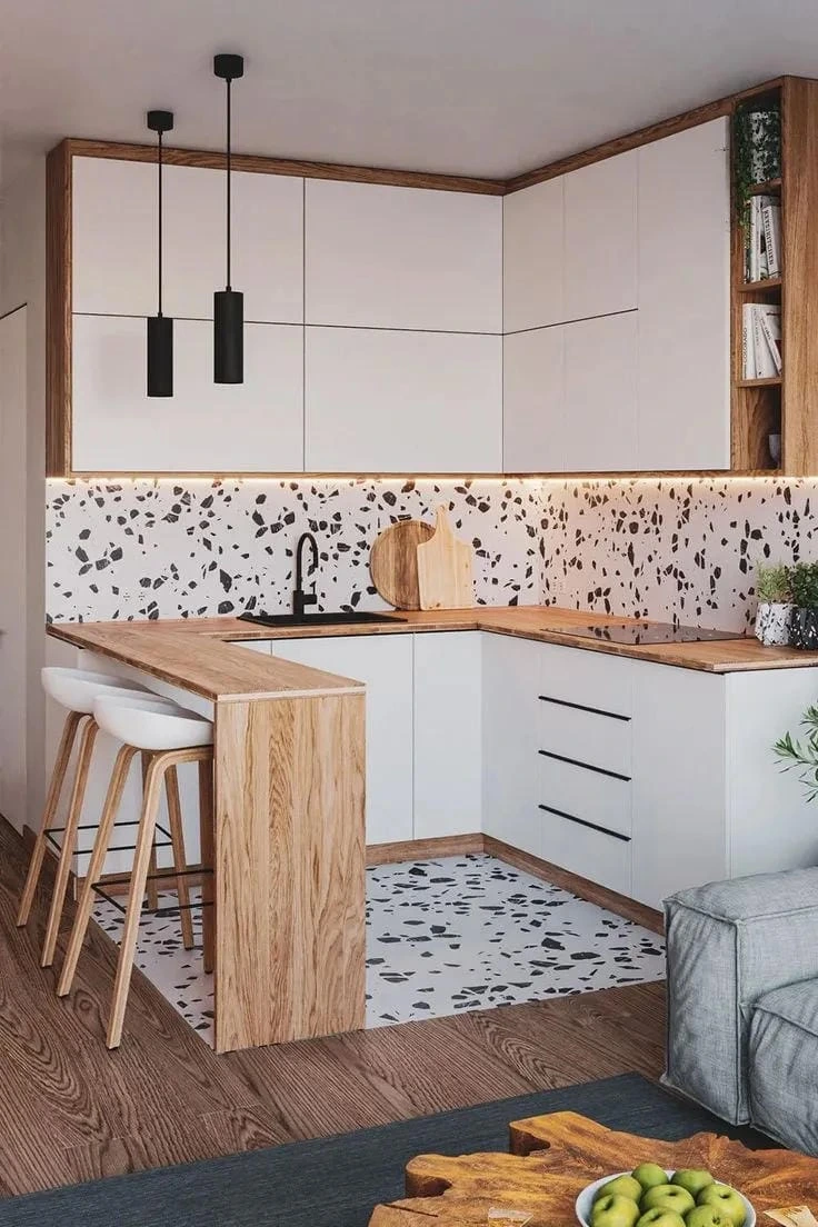 9- Play With Two-Tone Terrazzo Flooring