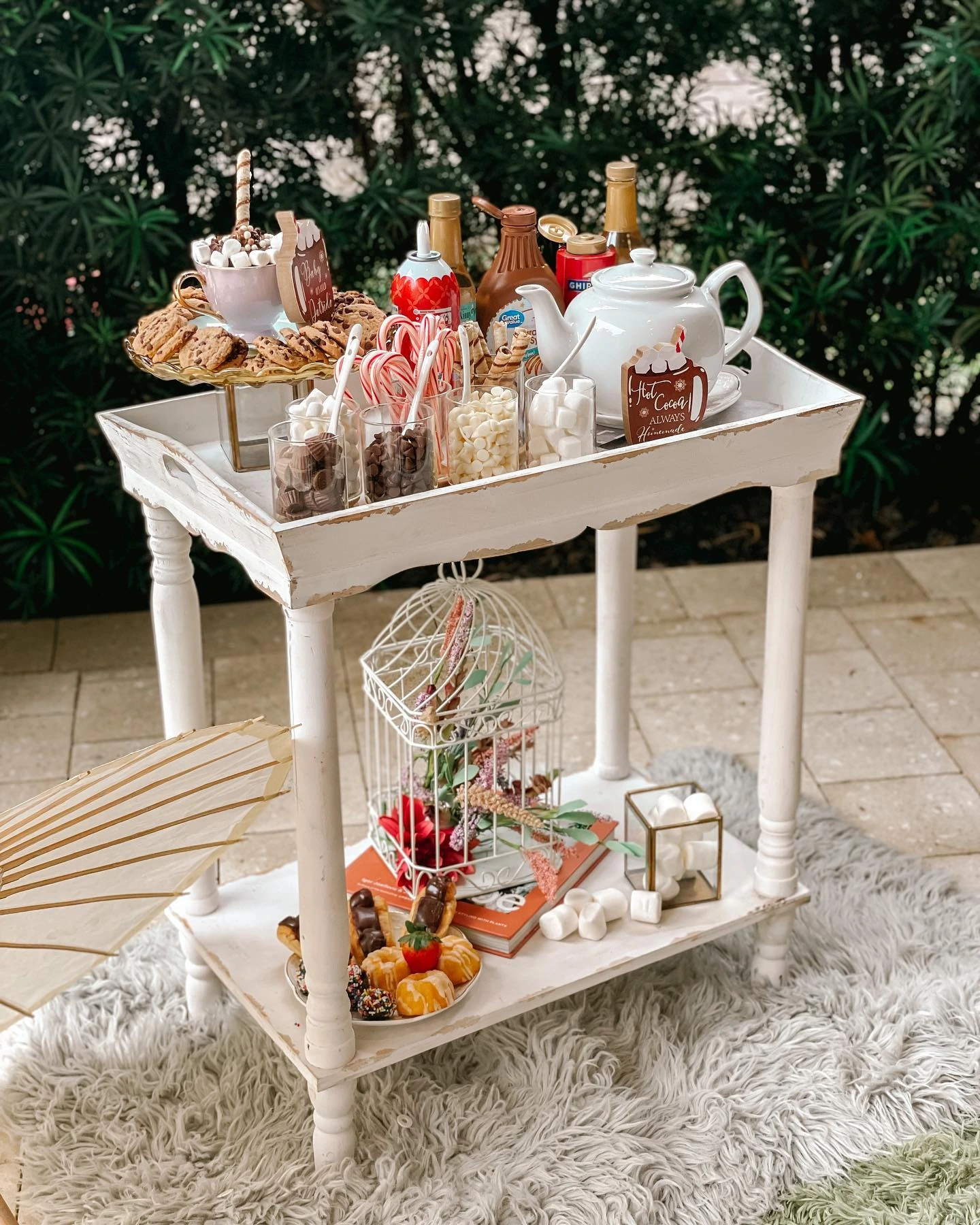 11- Roll Out a Cocoa Bar Cart
