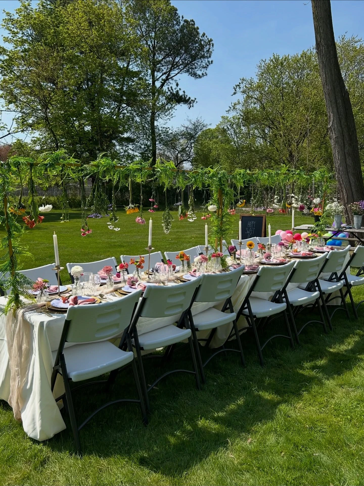 13- Set a Long Table on the Lawn
