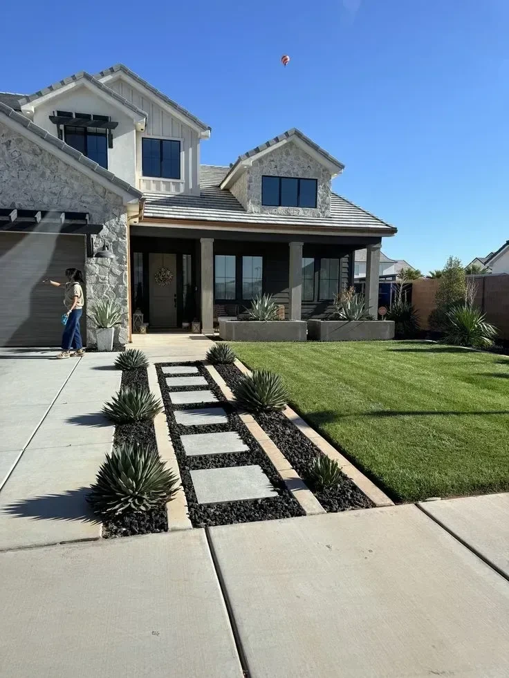 8- Set Stepping Stones Toward the Front Door