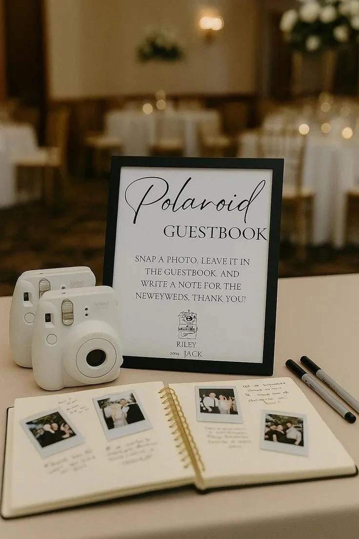 6- Set Up a Polaroid Guest Book Table