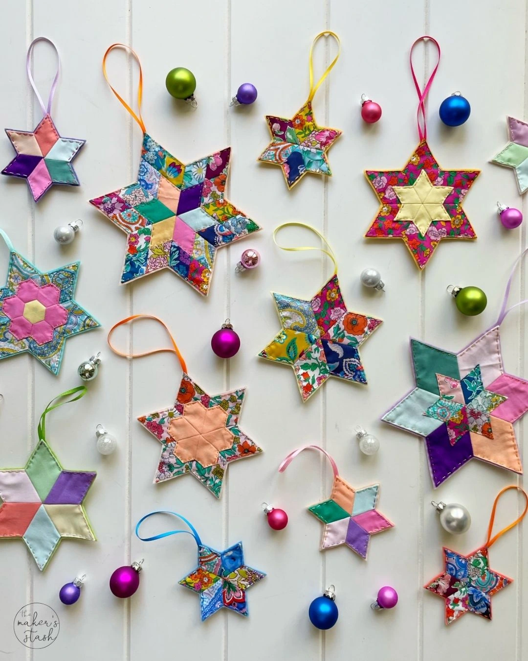 6- Sew Patchwork Fabric Stars