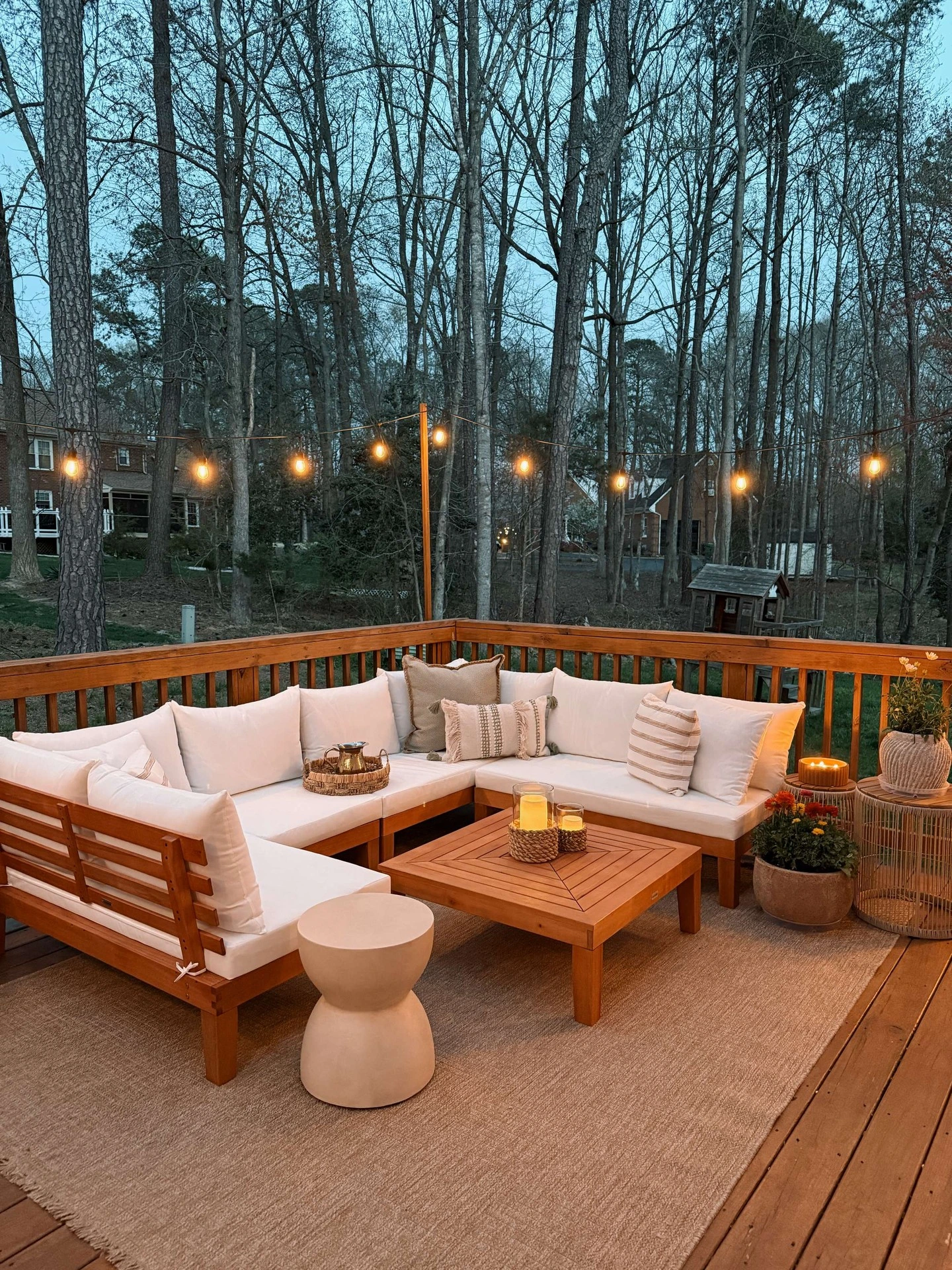 1- Soften a Wood Deck with Tan