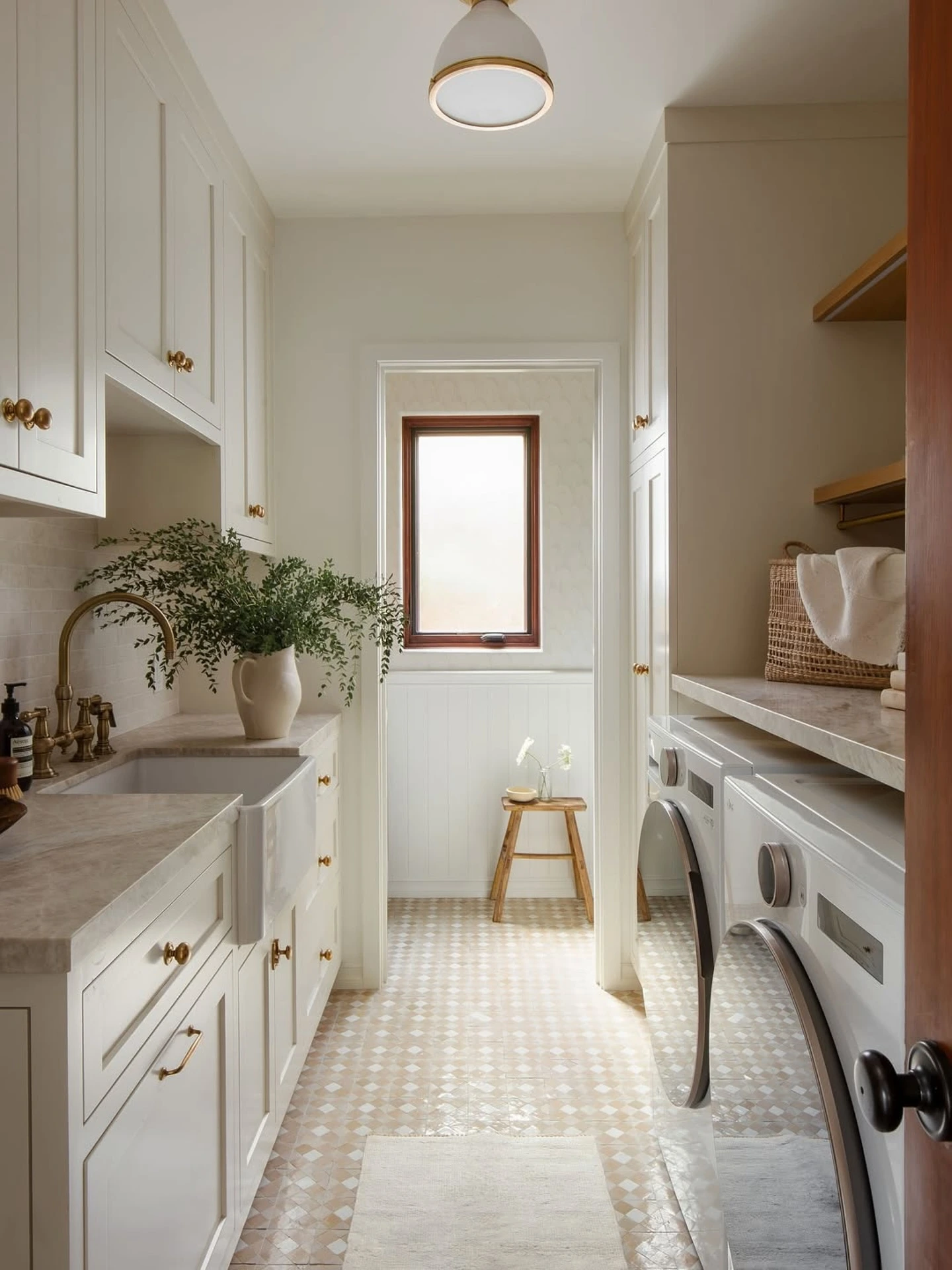 2- Soften Lower Storage with a Curtain