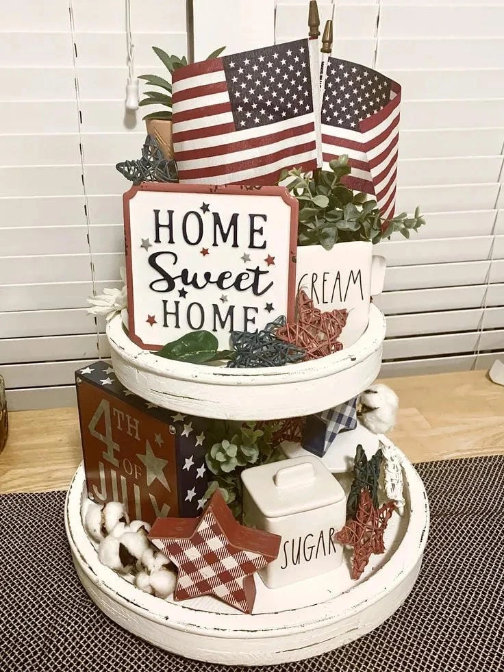 9- Soften the Look with a Home Sweet Home Tray