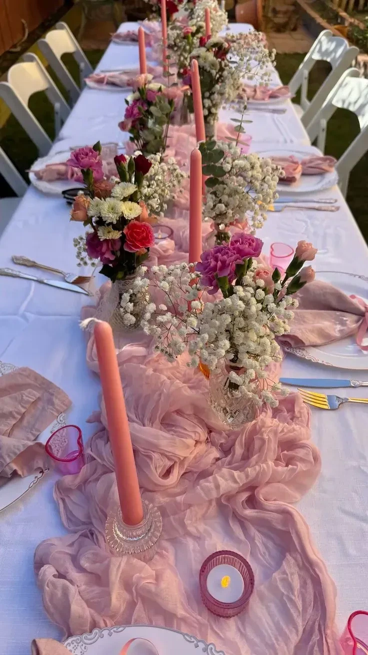 8- Soften the Table with Blush Pink Details