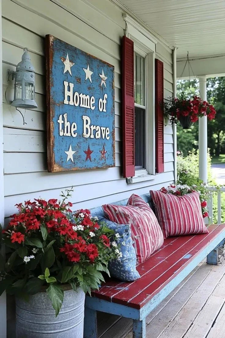 11- Style a Patriotic Bench Moment