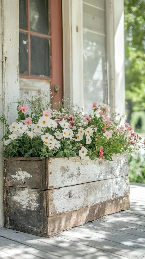 12- Try a Rustic Window Box