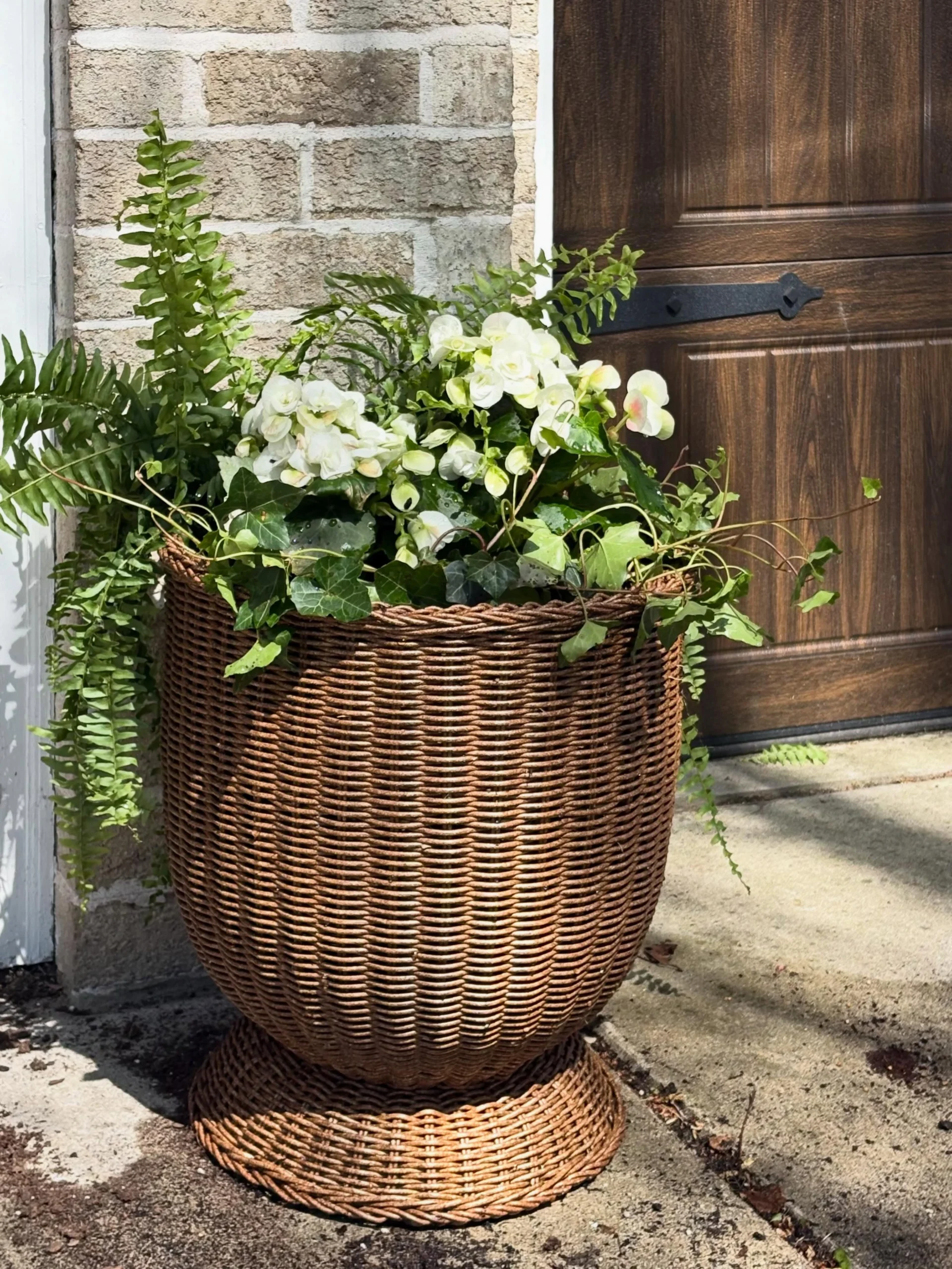 1- Tuck Greenery Into a Woven Basket