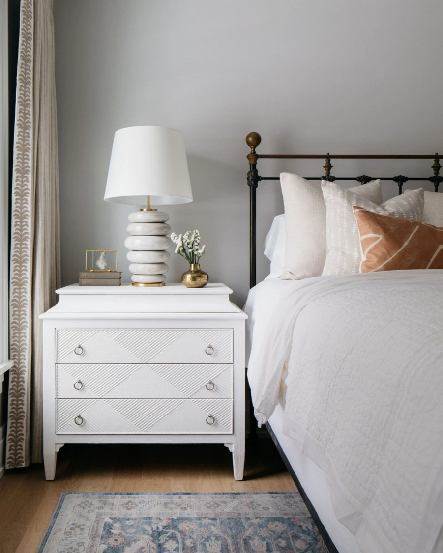 6- Use a White Dresser for Extra Bedside Storage