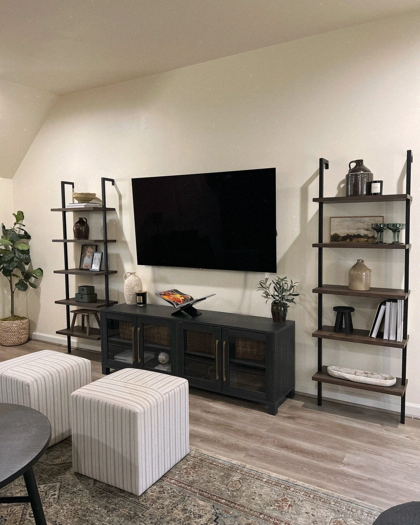 12- Use Matching Ladder Shelves for Height