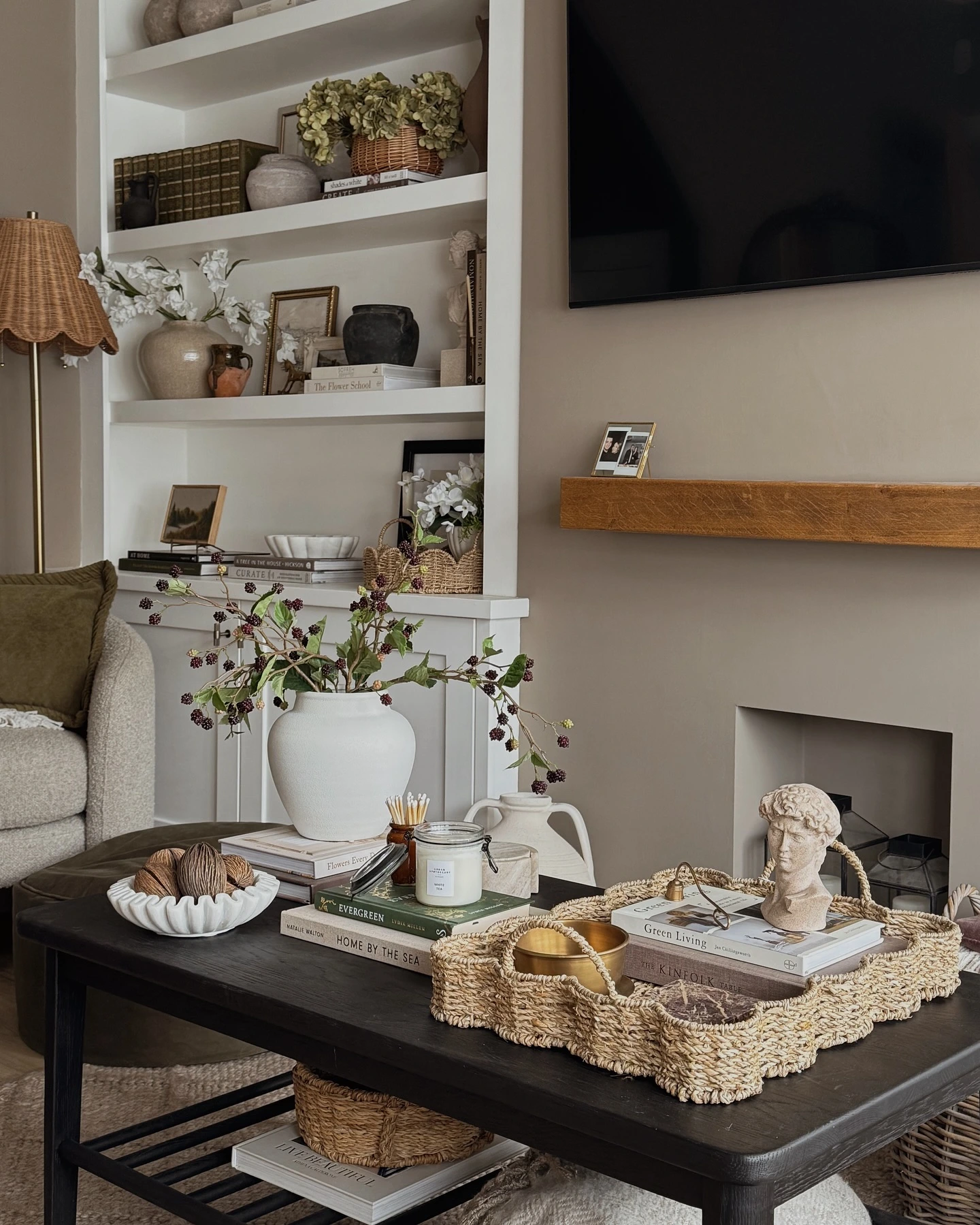 8- Warm Things Up with a Wicker Basket