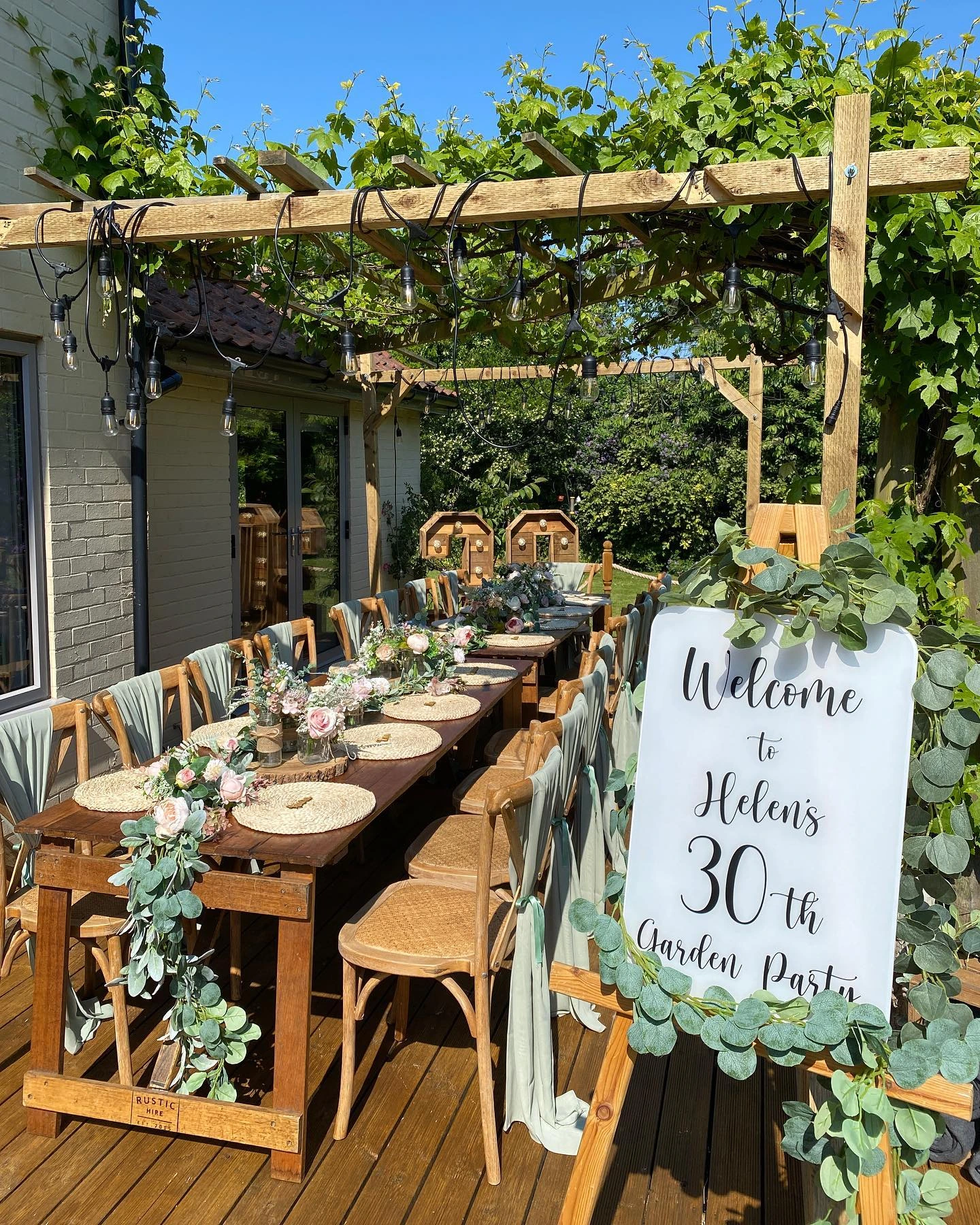 9- Welcome Guests Beside a Pergola