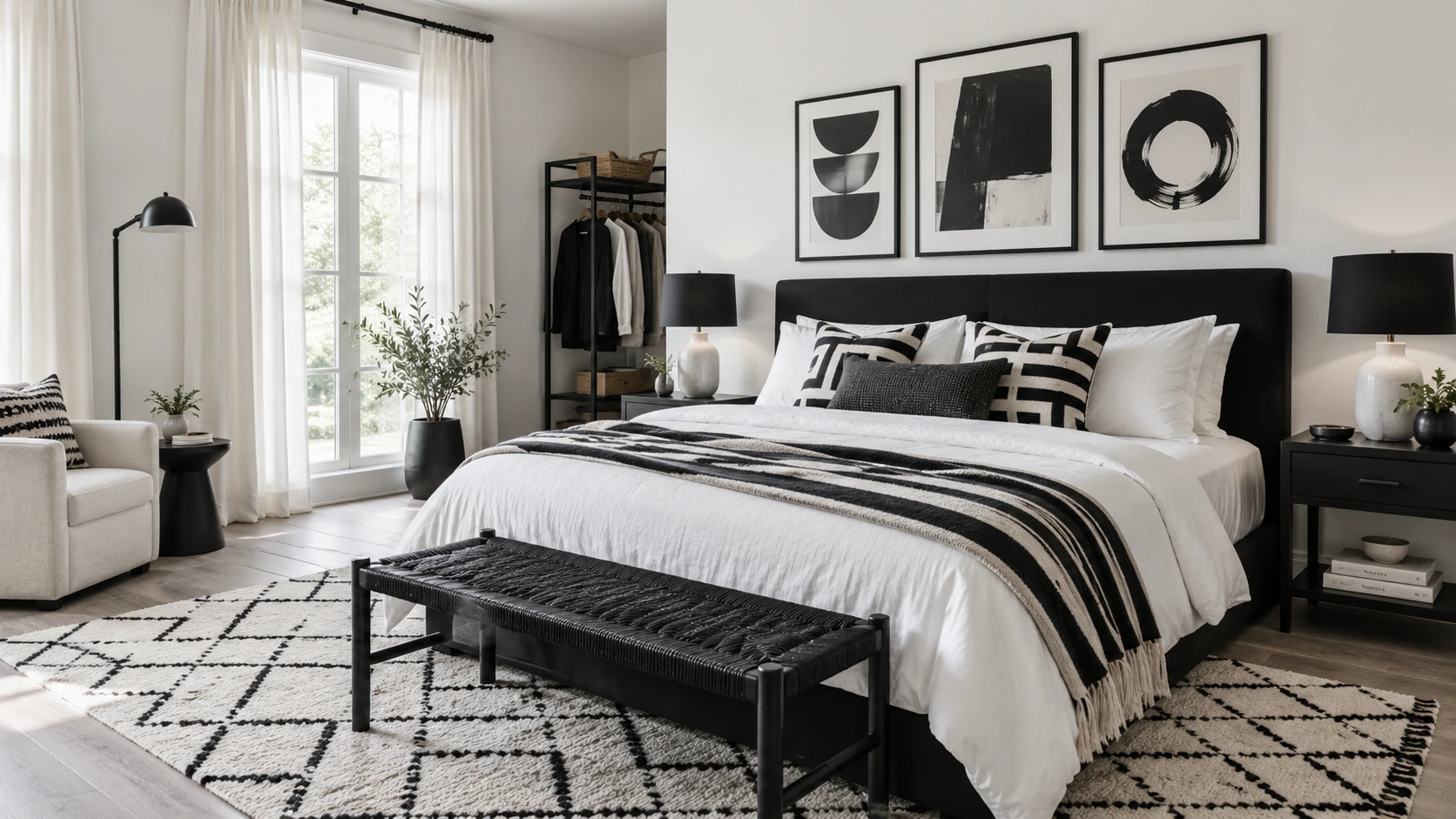 White And Black Bedroom Ideas