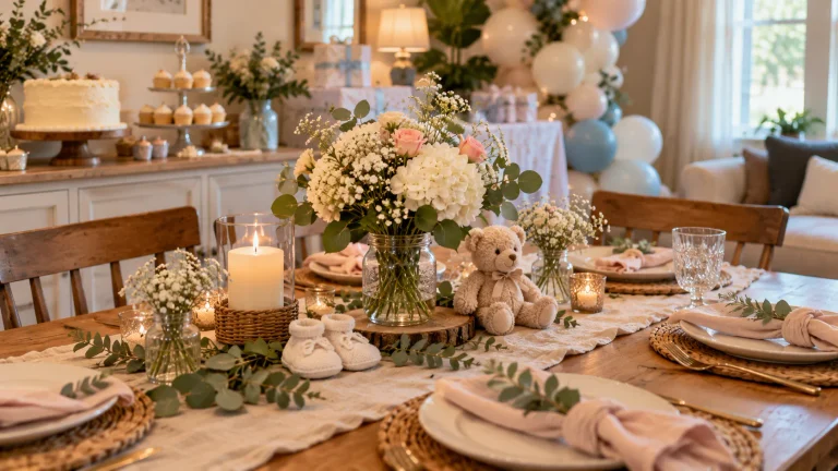 20 Baby Shower Centerpiece Ideas for Tables, Corners, and Gift Areas