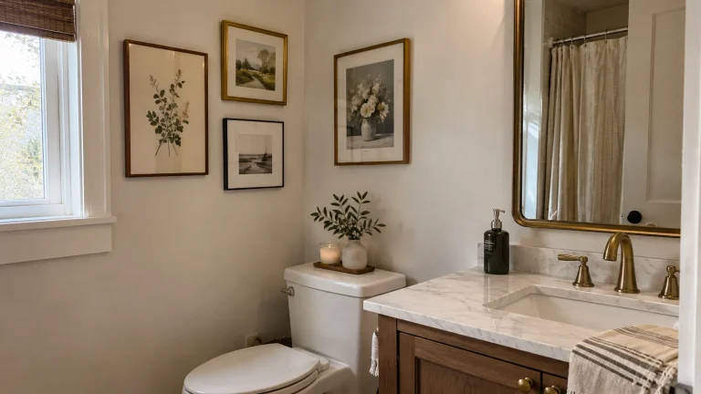 7 Bathroom Gallery Wall Ideas for Blank and Awkward Spaces