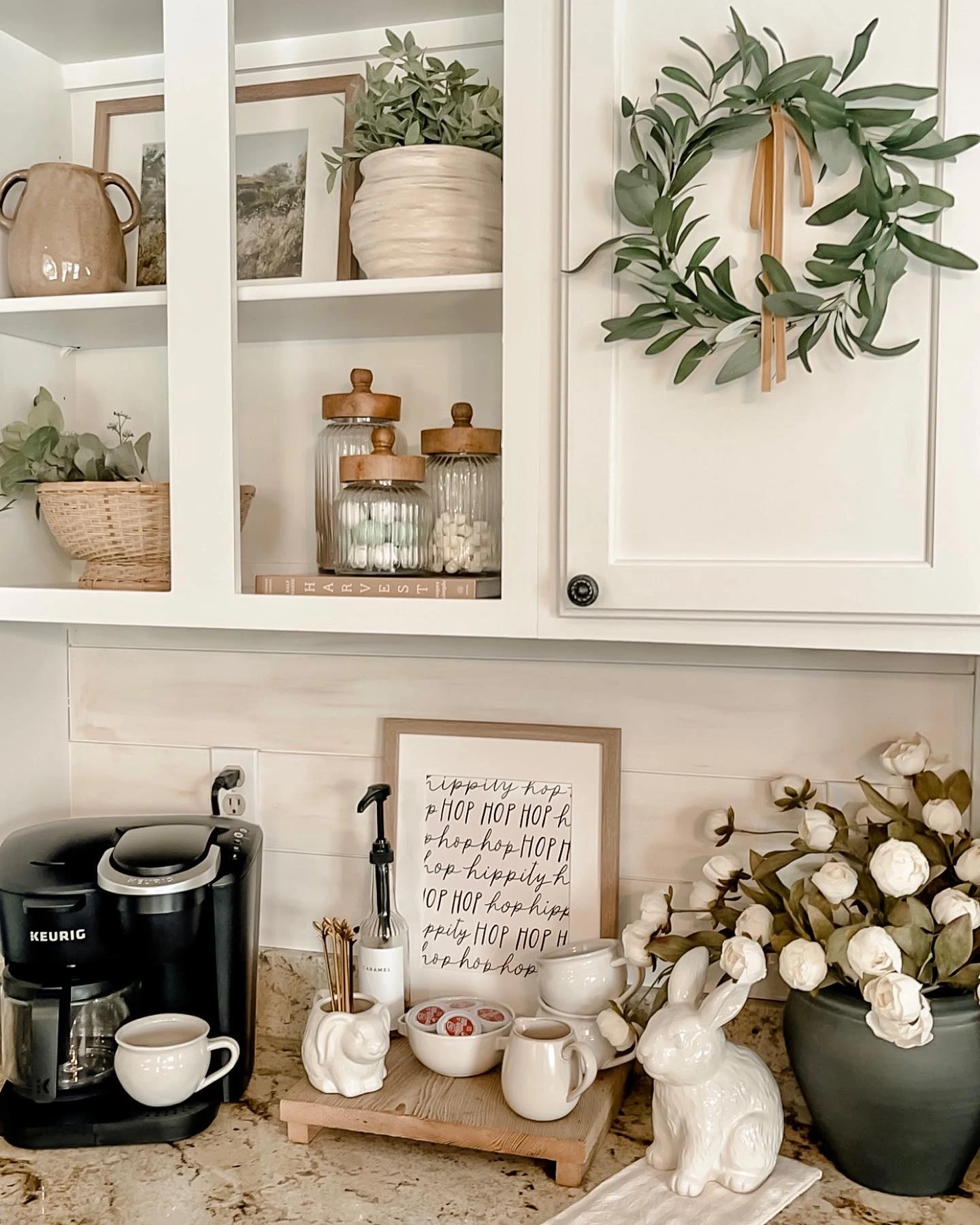 2- Add Greenery for a Fresh Farmhouse Feel
