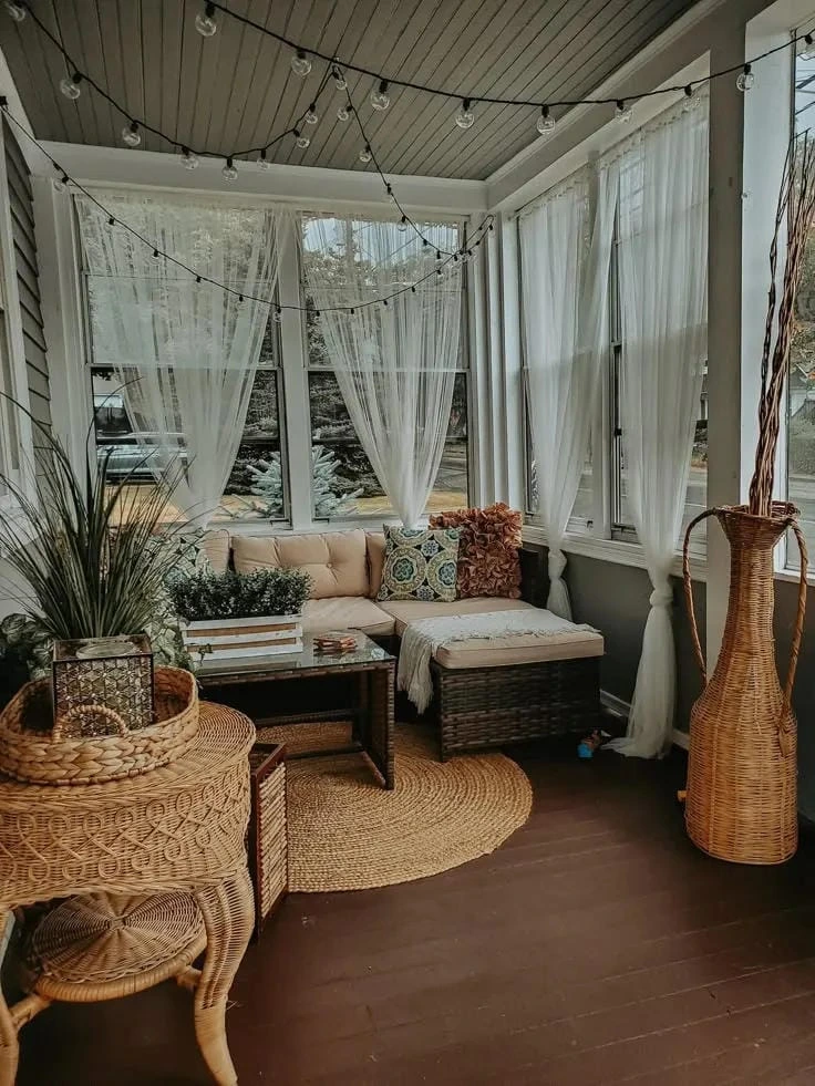 5- Add Sheer Curtains for Soft Privacy
