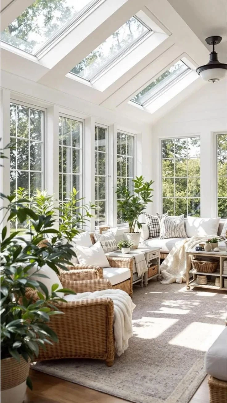 1- Brighten the Porch with Skylights and Plants