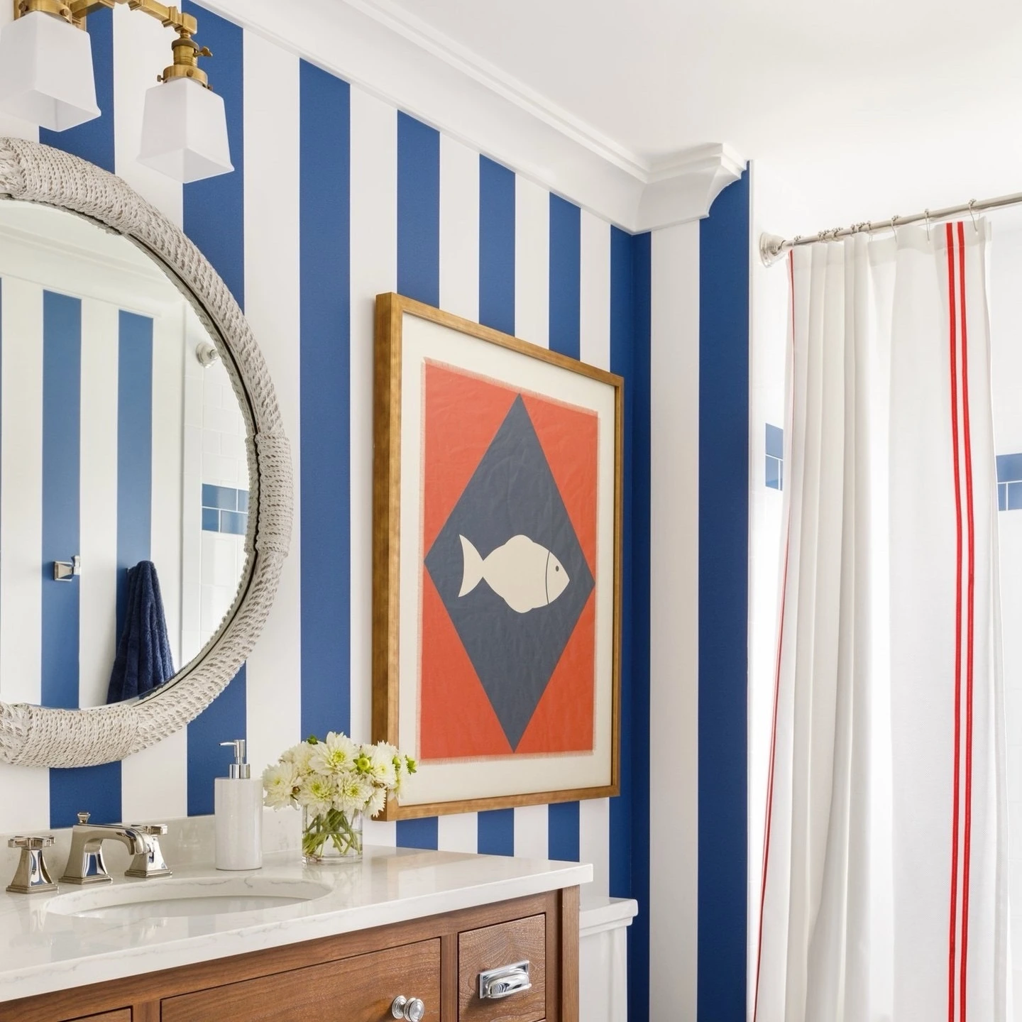 7- Bring in Color with Checkered Towels
