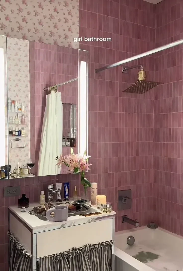 4- Bring Pattern in with Peel-and-Stick Wallpaper