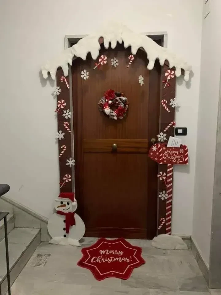 2- Frame the Door with Holiday Lights