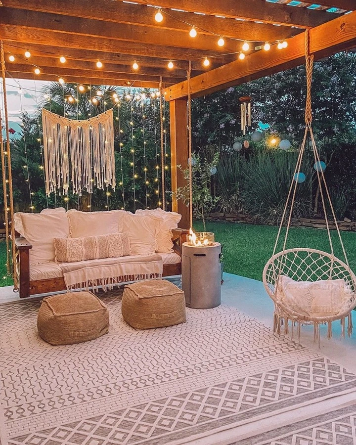 12- Hang Lights Over a Lounge Area