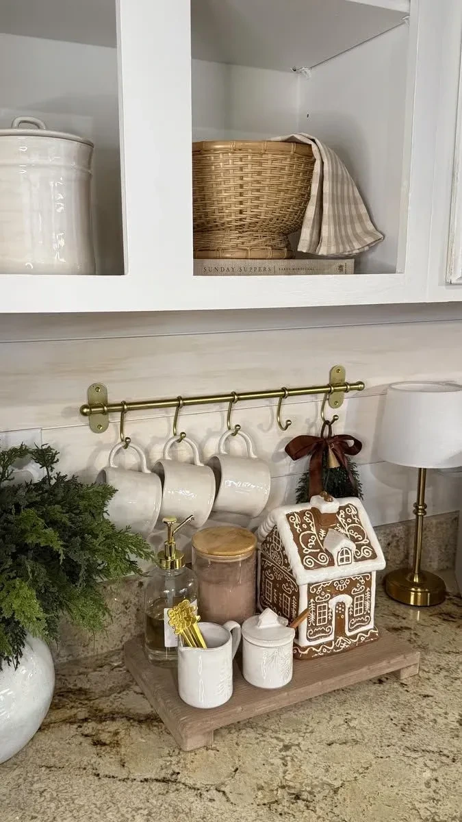 5- Hang Seasonal Mugs From a Wall Rail