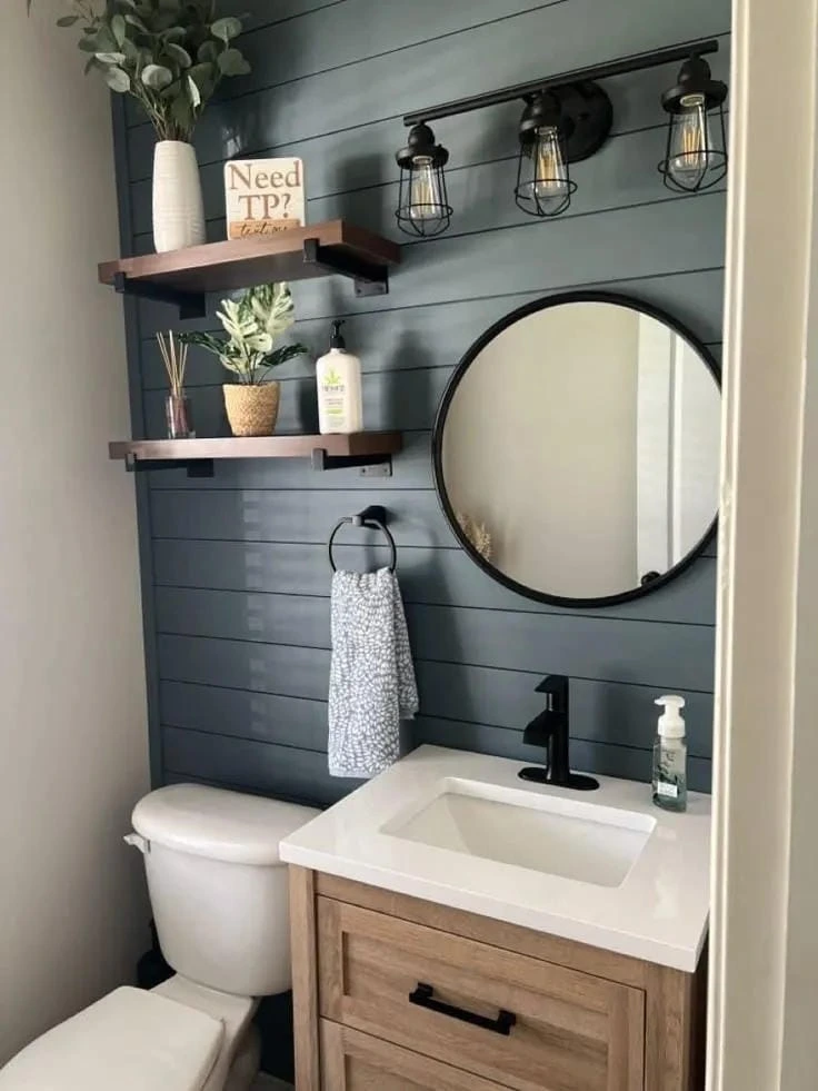 5- Install Thick Wood Floating Shelves