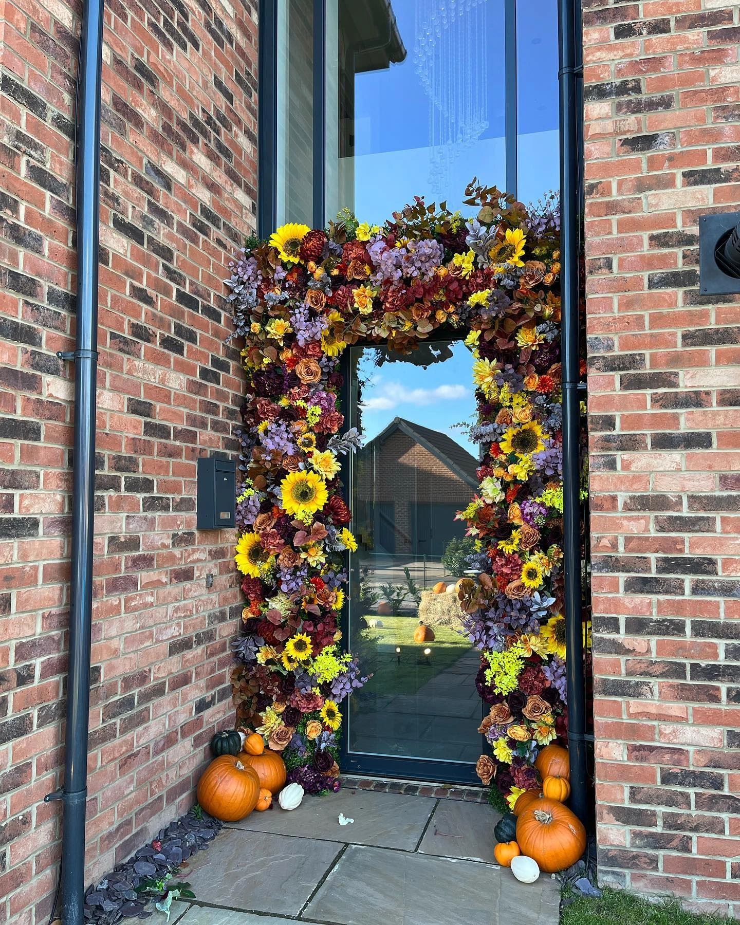 7- Layer Fall Flowers and Pumpkins