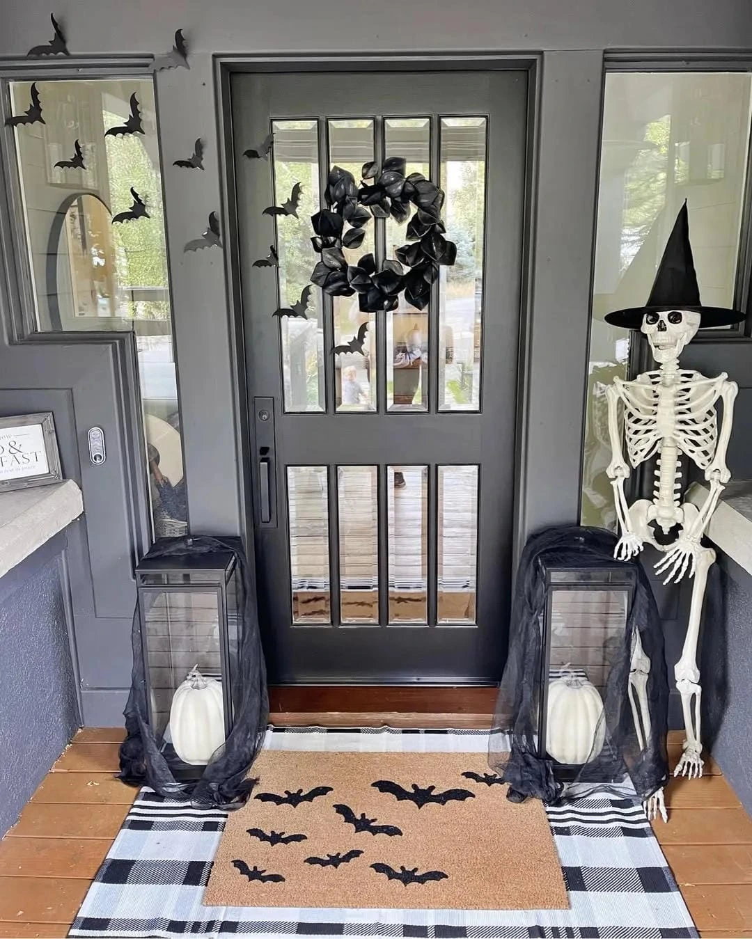 14- Light the Entry with Pumpkin Lanterns