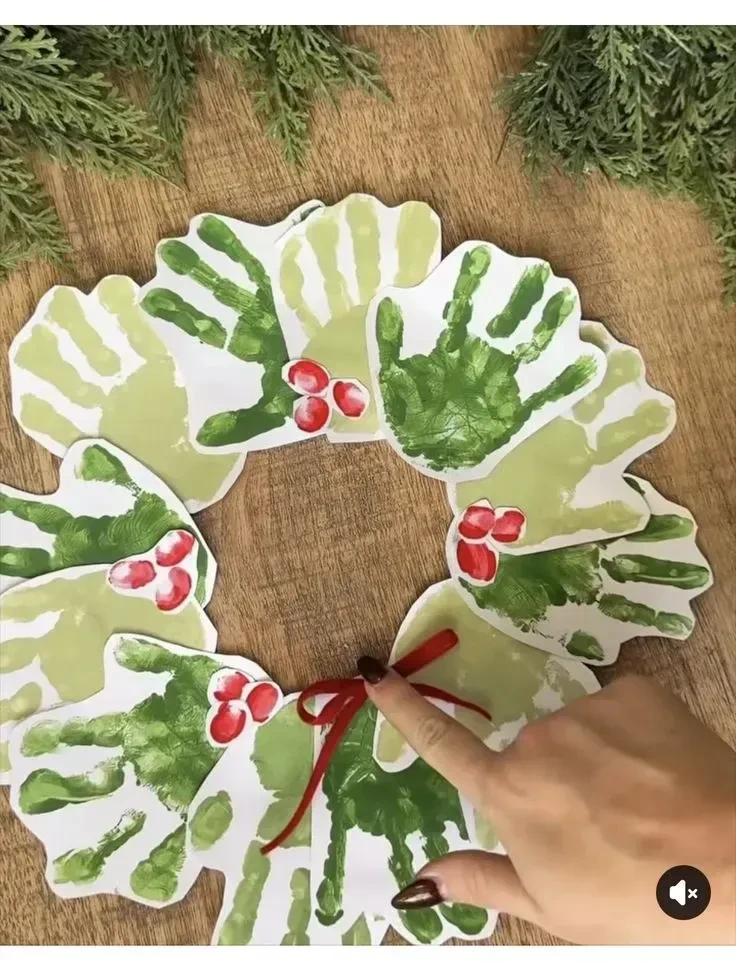 20- Make a Handprint Ornament Card