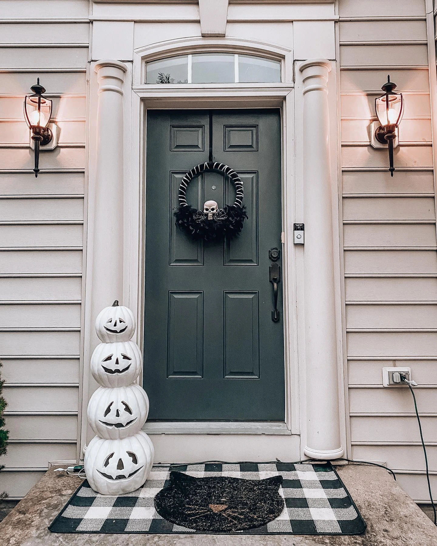 16- Pair Black and White Pumpkins