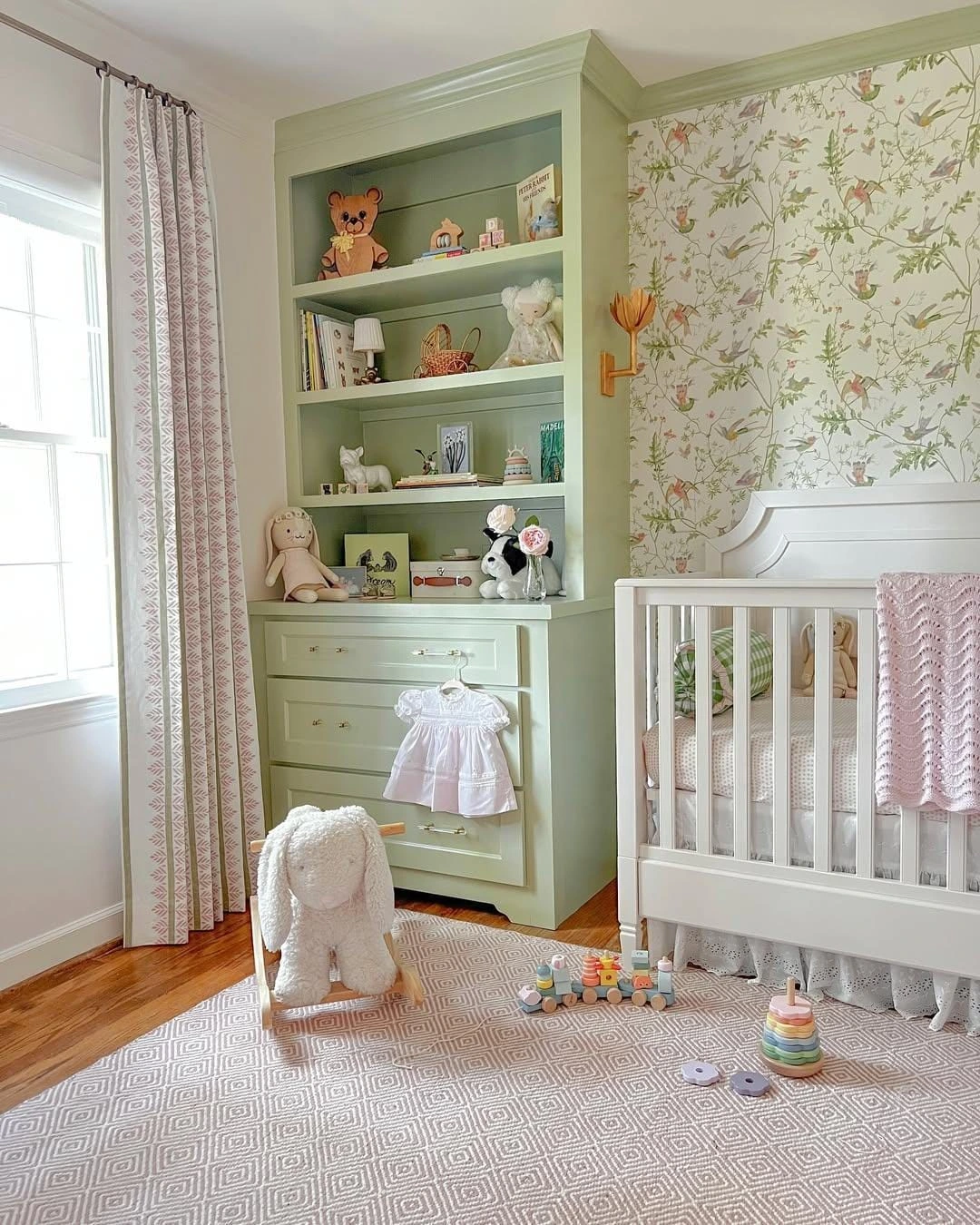 2- Pair Woodland Wallpaper with Soft Green