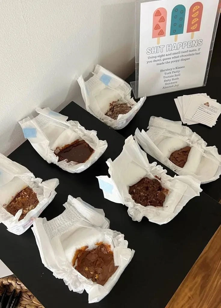 14- Set Out the Dirty Diaper Chocolate Game