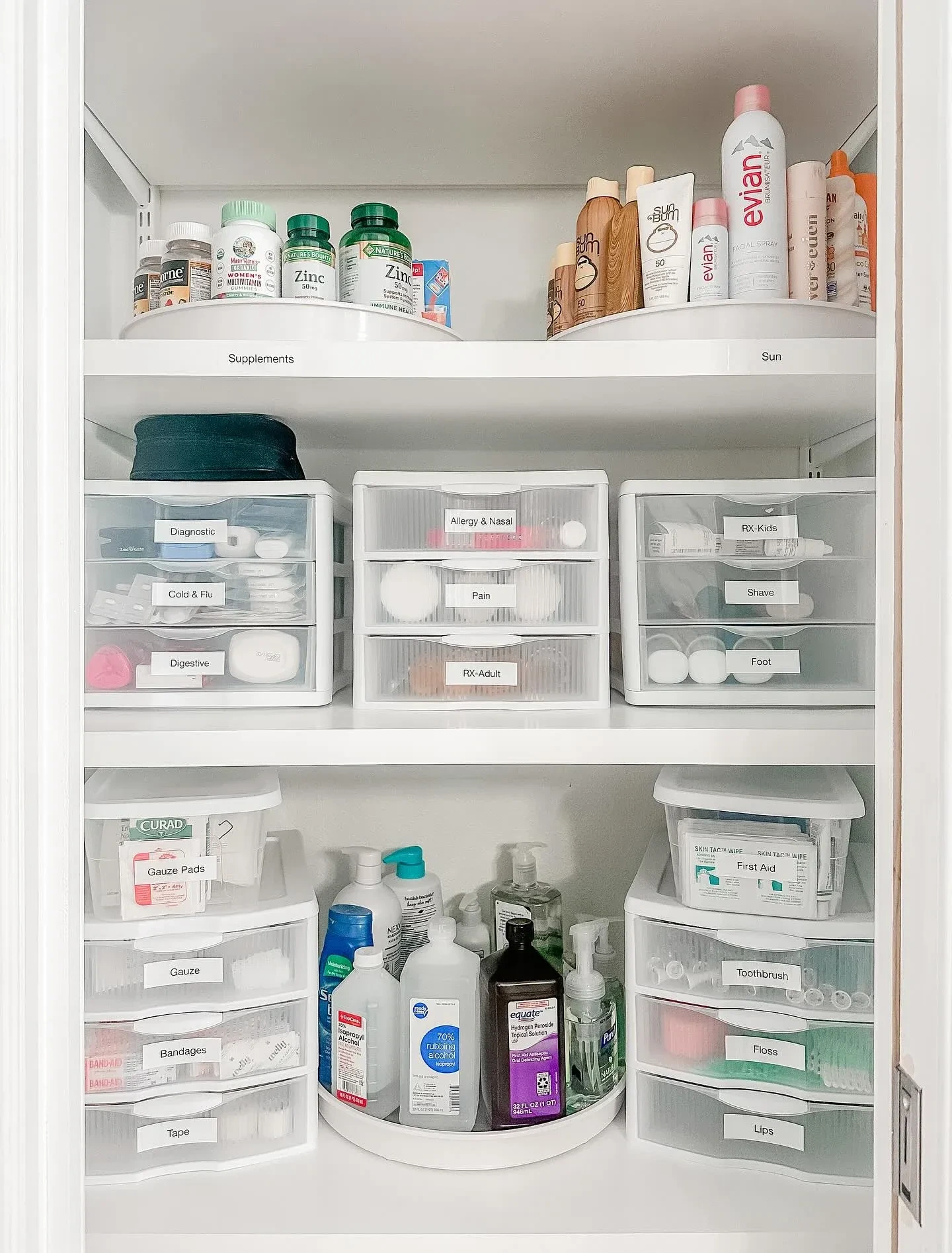 5- Stack Clear Drawer Bins for Small Backups