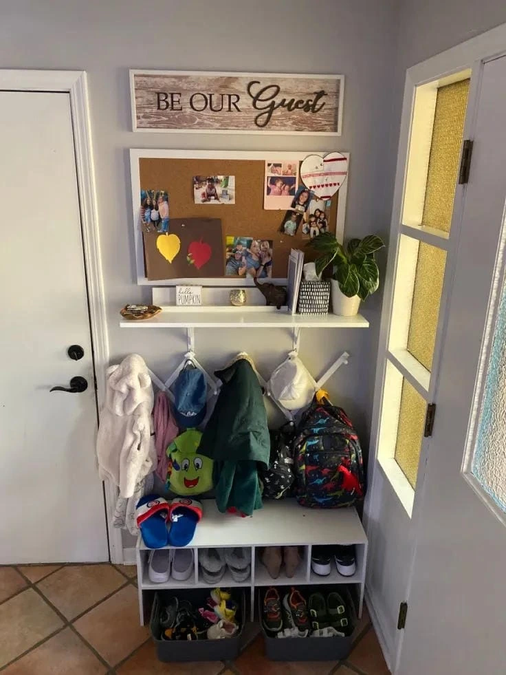 9- Turn a Guest Corner into a School Bag Zone