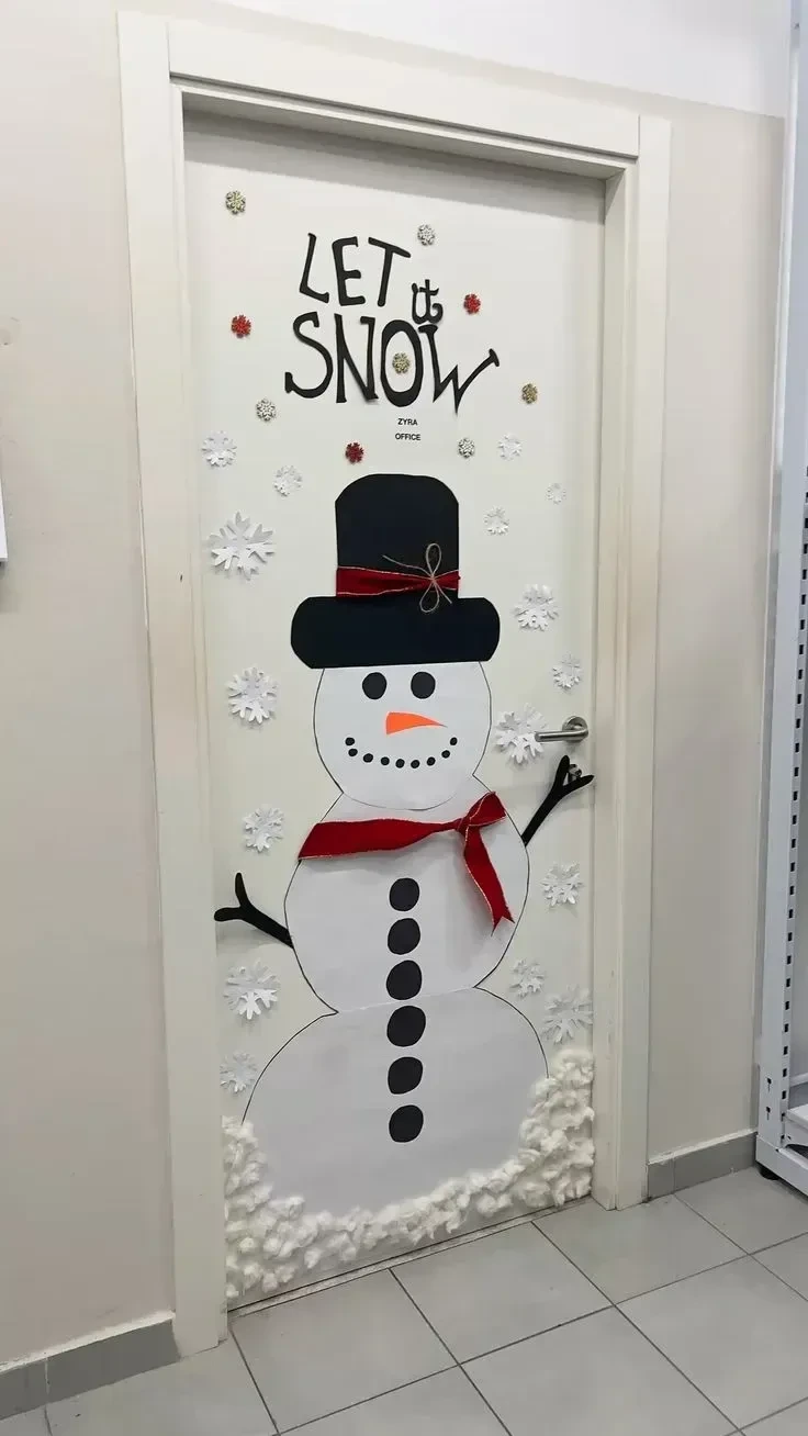 4- Turn the Door into a Snowman