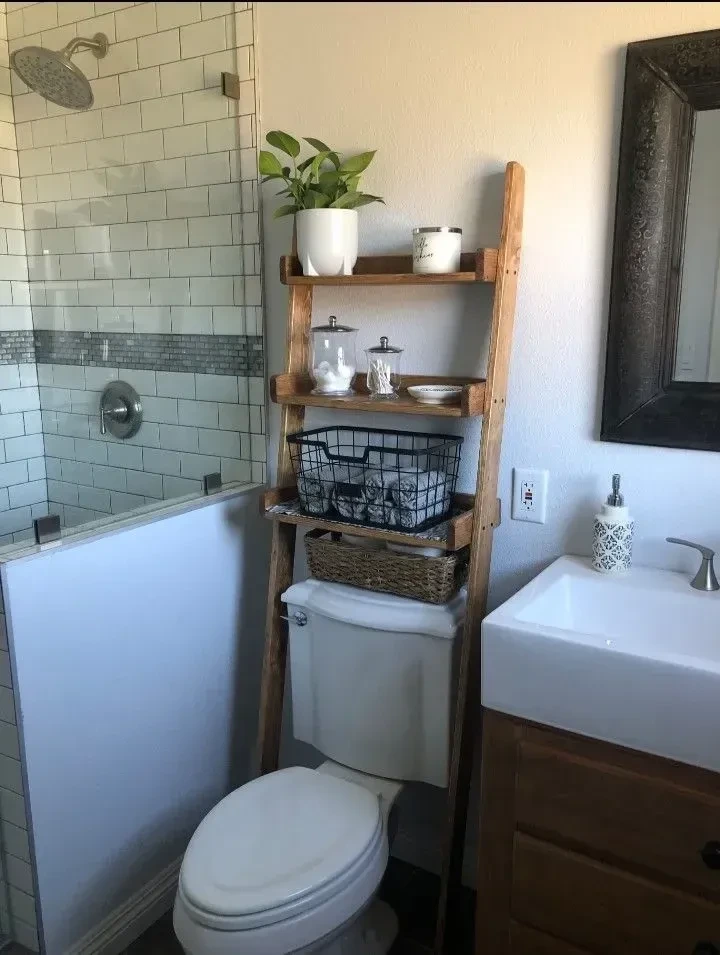8- Turn Wasted Space into Ladder Storage