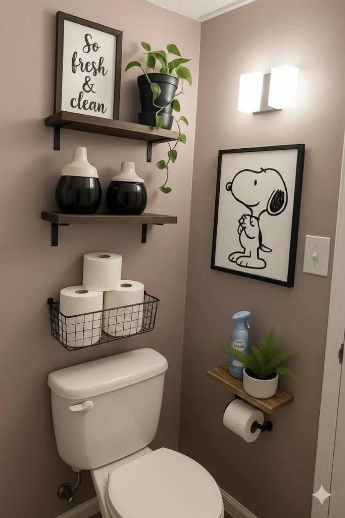 12- Use Strong Industrial-Style Shelves