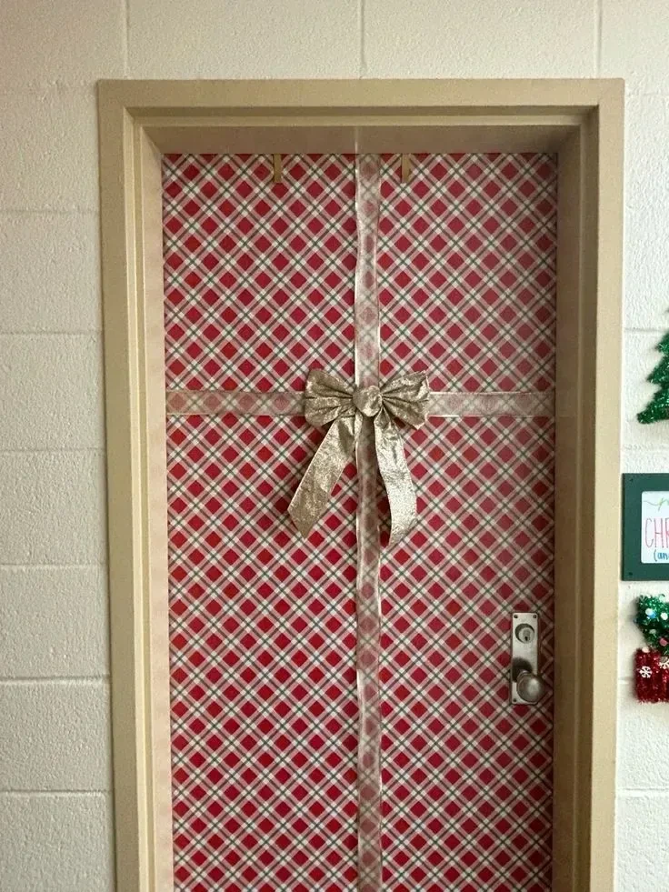 8- Wrap the Door in Plaid